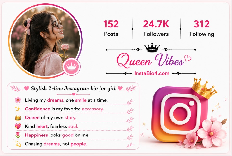 2 line bio for Instagram for girl