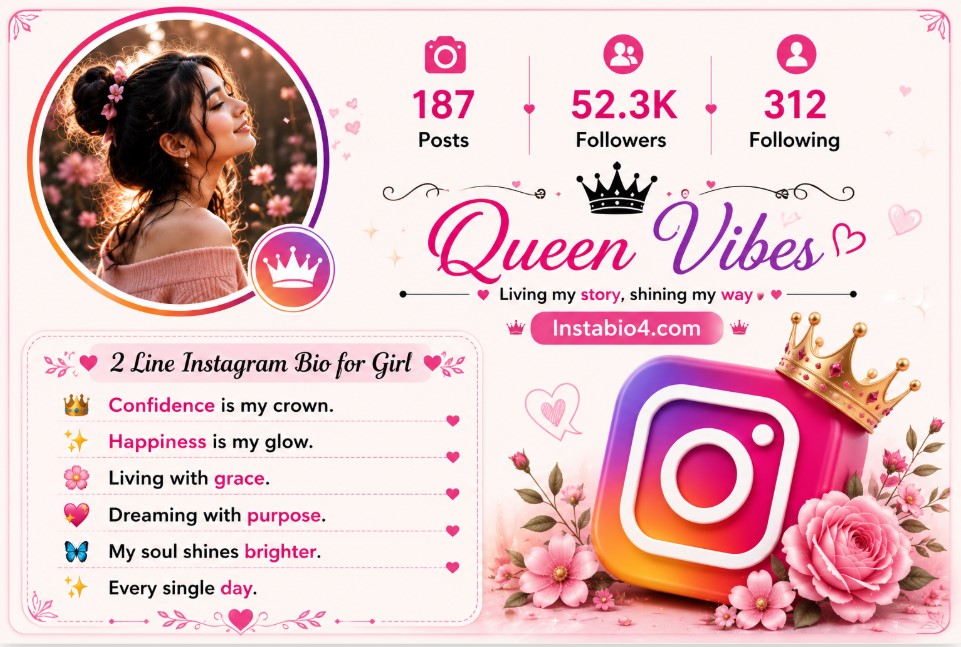 2 line bio for Instagram for girl
