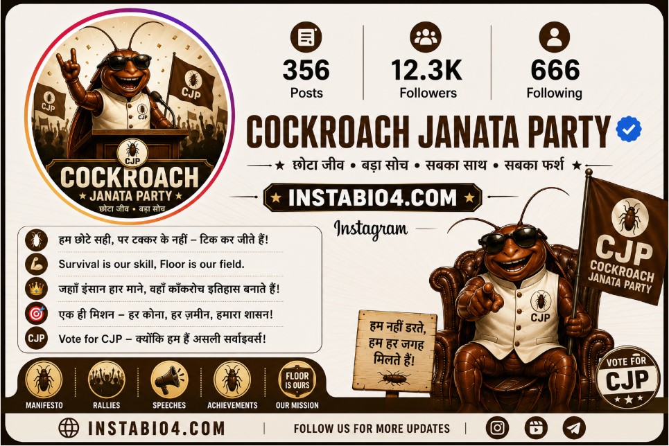 Cockroach Janata Party Instagram Account