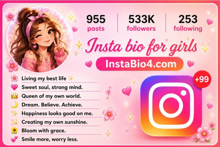Insta bio for girls