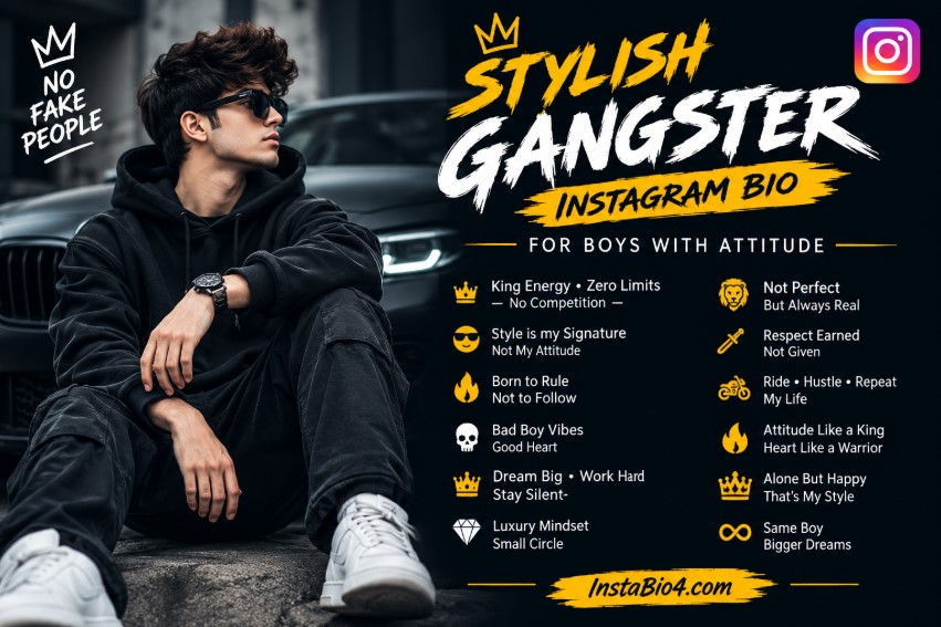 Gangster Instagram Bio for Boys